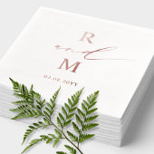 Elegante gepersonaliseerde echte Folie monogram br Servetten