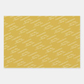 Elegante gepersonaliseerde felicitaties wit en met inpakpapier vel (Voorkant 2)