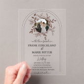 Elegante gepersonaliseerde foto bruiloft acryl uitnodigingen (Insitu (Draagbaar))