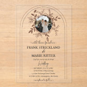 Elegante gepersonaliseerde foto bruiloft acryl uitnodigingen (Voorkant)