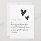 Elegante gepersonaliseerde foto bruiloft dank u ka kaart (Achterkant)