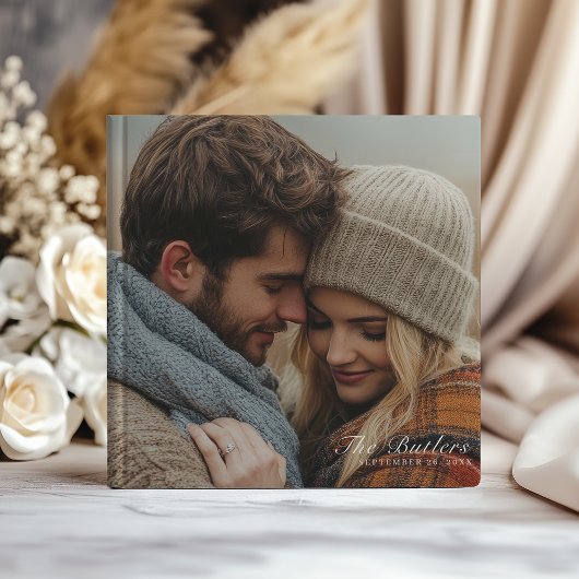 Elegante gepersonaliseerde foto bruiloft gastenboek