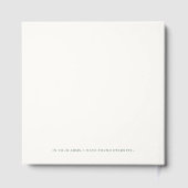 Elegante gepersonaliseerde foto bruiloft gastenboek (Achterkant)