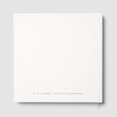 Elegante gepersonaliseerde foto bruiloft gastenboek (Achterkant)