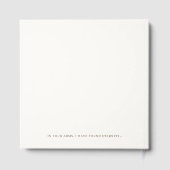 Elegante gepersonaliseerde foto bruiloft gastenboek (Achterkant)