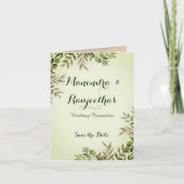 Elegante gepersonaliseerde foto bruiloft uitnodigi kaart (Voorkant)