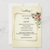 Elegante gepersonaliseerde foto bruiloft uitnodigi save the date (Achterkant)