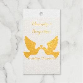 Elegante gepersonaliseerde foto-huwelijksuitnodigi cadeaulabels