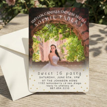 Elegante gepersonaliseerde foto Sweet Sixteen verj