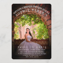 Elegante gepersonaliseerde foto Sweet Sixteen verj