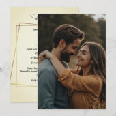 Elegante gepersonaliseerde foto trouwkaart save the date (Voorkant / Achterkant)