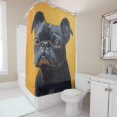 Elegante gepersonaliseerde foto Voeg uw eigen foto Douchegordijn (In situ)