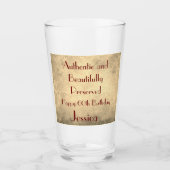 Elegante gepersonaliseerde gelukkige 60e verjaarda glas (Voorkant)