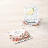 Elegante gepersonaliseerde, gelukkige Thanksgiving Kartonnen Onderzetters (Insitu)