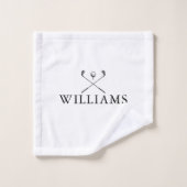 Elegante gepersonaliseerde golfclubs met naam bad handdoek (Wasdoekje)