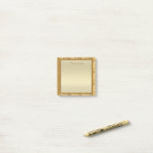 Elegante gepersonaliseerde gouden bladeren Post-it Post-it® Notes (Op bureau)