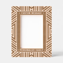 Elegante gepersonaliseerde graveerwerk geometrisch gegraveerde lijstjes