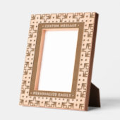 Elegante gepersonaliseerde gravure geometrische ar gegraveerde lijstjes (Links)