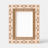 Elegante gepersonaliseerde gravure geometrische ar gegraveerde lijstjes (Voorkant)