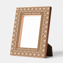 Elegante gepersonaliseerde gravure geometrische ar gegraveerde lijstjes