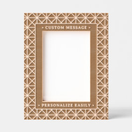 Elegante gepersonaliseerde gravure geometrische ar gegraveerde lijstjes