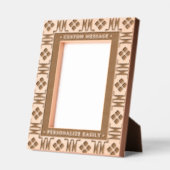 Elegante gepersonaliseerde gravure geometrische ar gegraveerde lijstjes (Links)