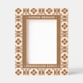 Elegante gepersonaliseerde gravure geometrische ar gegraveerde lijstjes (Voorkant)