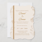 Elegante gepersonaliseerde huwelijksuitnodiging kaart (Achterkant)