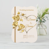 Elegante gepersonaliseerde huwelijksuitnodiging kaart (Staand voorkant)