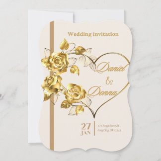 Elegante gepersonaliseerde huwelijksuitnodiging kaart