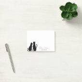 Elegante gepersonaliseerde kat silhouet Post-it No Post-it® Notes (Kantoor)