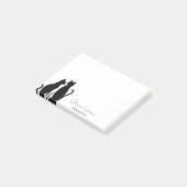 Elegante gepersonaliseerde kat silhouet Post-it No Post-it® Notes (Schuin)