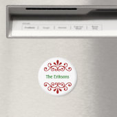 Elegante gepersonaliseerde kerst magneet (Insitu (Vaatwasser))