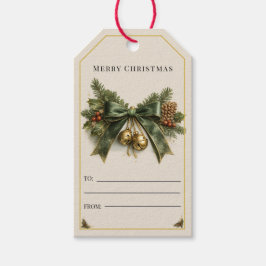 Elegante gepersonaliseerde kerstcadeautags cadeaulabel