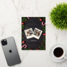 Elegante gepersonaliseerde kerstgroet gouden kaart