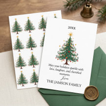 Elegante gepersonaliseerde kerstkaart