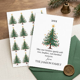 Elegante gepersonaliseerde kerstkaart  RSVP kaartje