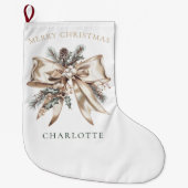 Elegante gepersonaliseerde kerstsok (Voorkant)