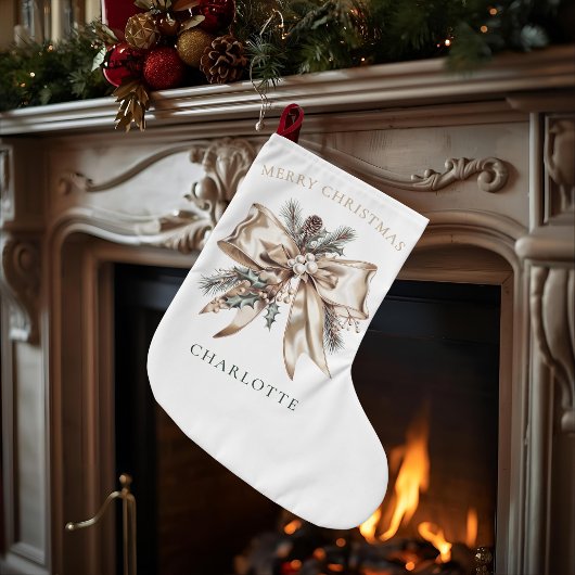 Elegante gepersonaliseerde kerstsok