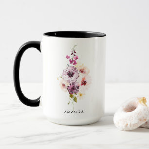 Elegante gepersonaliseerde koffie Mok – Waterverf