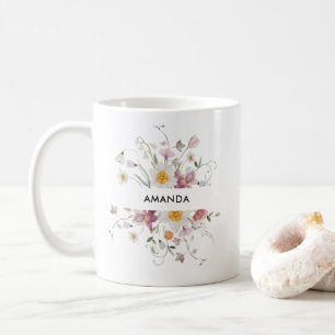 Elegante gepersonaliseerde koffiemok – Waterverf