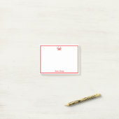 Elegante gepersonaliseerde kreeft post-it® notes (Op bureau)