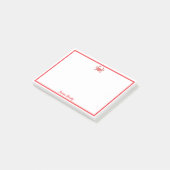 Elegante gepersonaliseerde kreeft post-it® notes (Schuin)