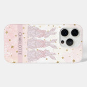 Elegante gepersonaliseerde Lace Bunny iPhone Case (Achterkant (horizontaal))
