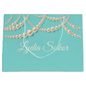 Elegante gepersonaliseerde luxe geschenktas met pa groot cadeauzakje (Voorkant)