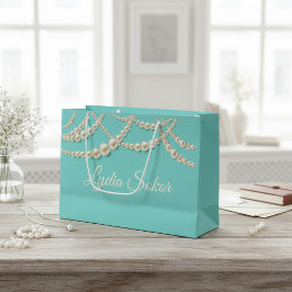Elegante gepersonaliseerde luxe geschenktas met pa groot cadeauzakje