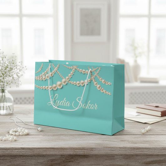 Elegante gepersonaliseerde luxe geschenktas met pa groot cadeauzakje