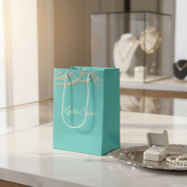 Elegante gepersonaliseerde luxe geschenktas met pa medium cadeauzakje