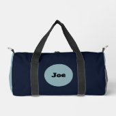 Elegante gepersonaliseerde marine blauw plunjezak (Voorkant)