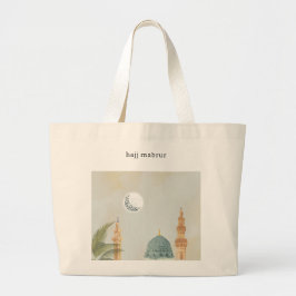 Elegante gepersonaliseerde Masjid An-Nabawi Hajj M Grote Tote Bag